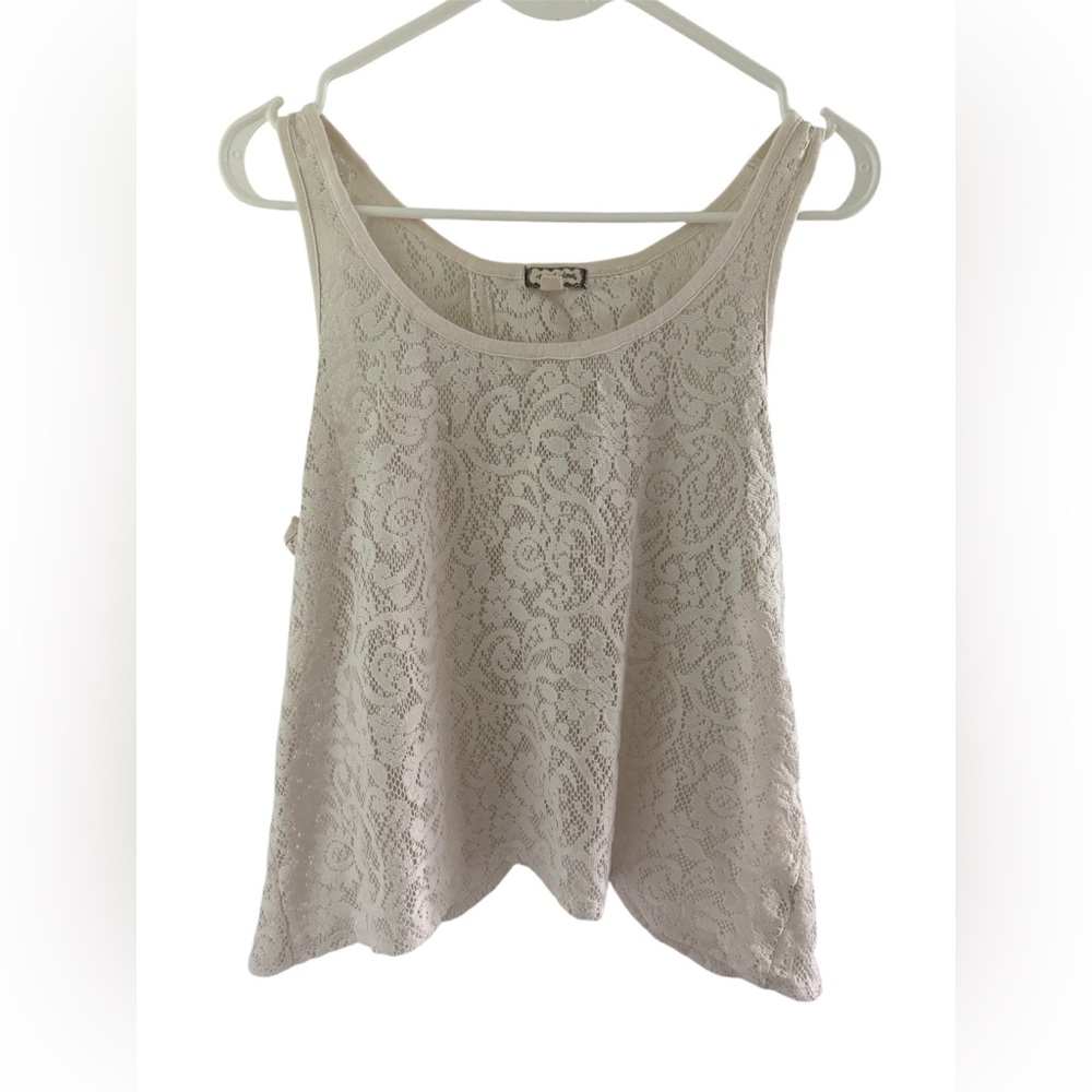 Eyeshadow Womens Crop Knit Open Back Cream Top Size medium